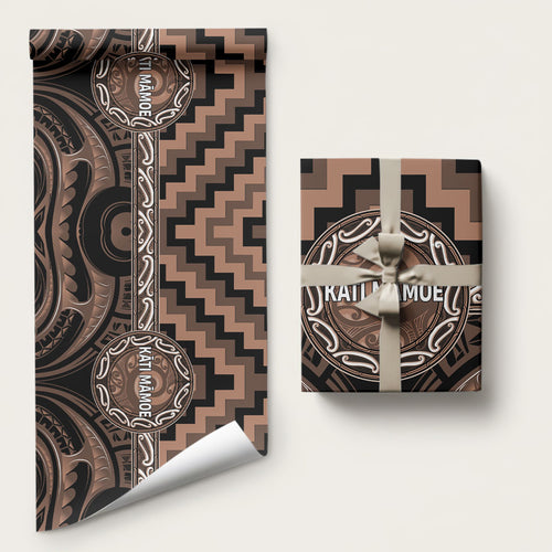 Aotearoa Kati Mamoe Wrapping Paper Maori Iwi Poutama Puhoro Tattoo