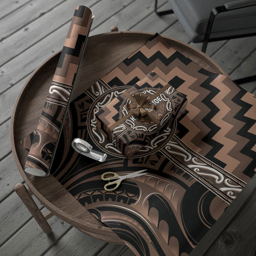 Aotearoa Kati Mamoe Wrapping Paper Maori Iwi Poutama Puhoro Tattoo