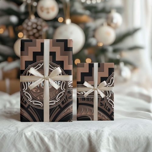 Aotearoa Kati Mamoe Wrapping Paper Maori Iwi Poutama Puhoro Tattoo