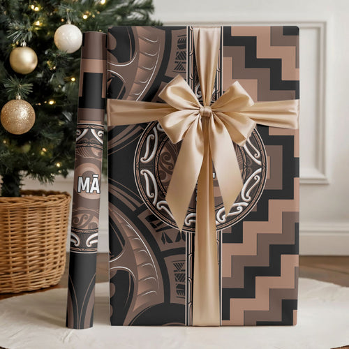 Aotearoa Kati Mamoe Wrapping Paper Maori Iwi Poutama Puhoro Tattoo