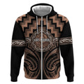 Aotearoa Kati Mamoe Personalised Zip Hoodie Maori Iwi Poutama Puhoro Tattoo