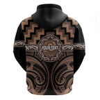 Aotearoa Kati Mamoe Personalised Zip Hoodie Maori Iwi Poutama Puhoro Tattoo