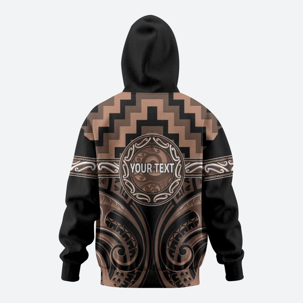 Aotearoa Kati Mamoe Personalised Zip Hoodie Maori Iwi Poutama Puhoro Tattoo