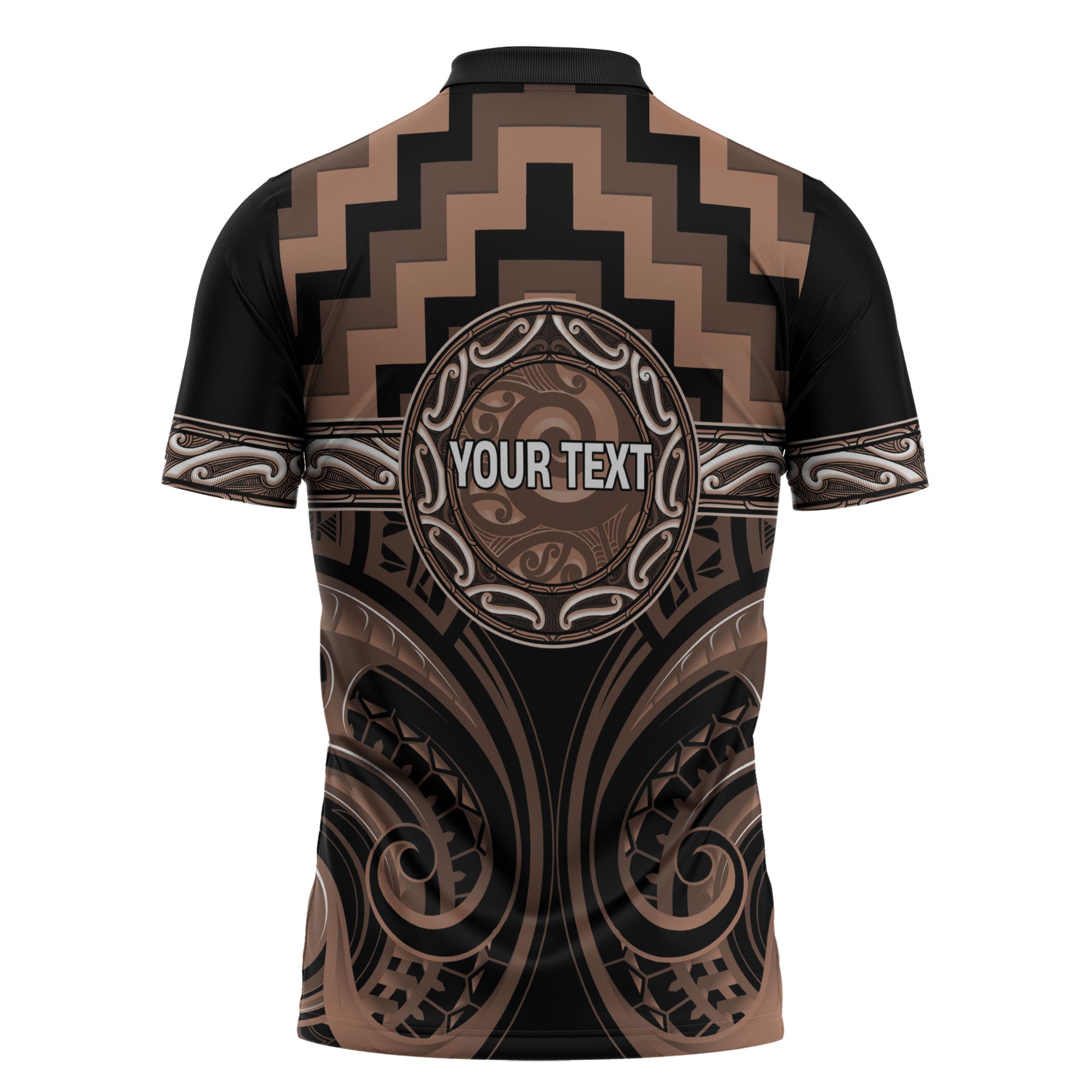 Aotearoa Kati Mamoe Personalised Zipper Polo Shirt Maori Iwi Poutama Puhoro Tattoo