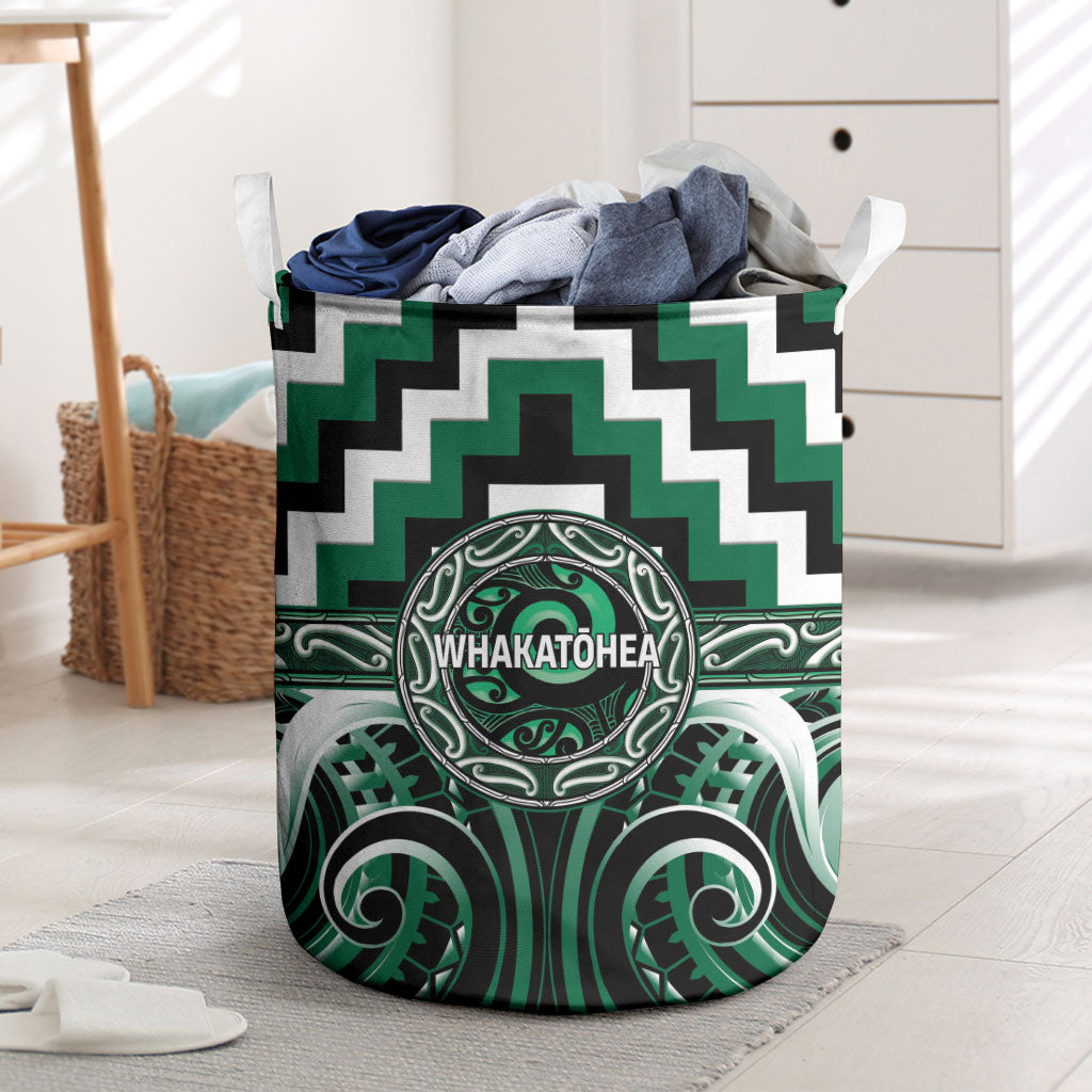 Aotearoa Whakatohea Laundry Basket Maori Iwi Poutama Puhoro Tattoo