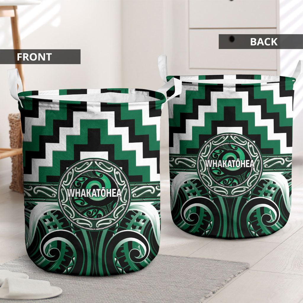 Aotearoa Whakatohea Laundry Basket Maori Iwi Poutama Puhoro Tattoo