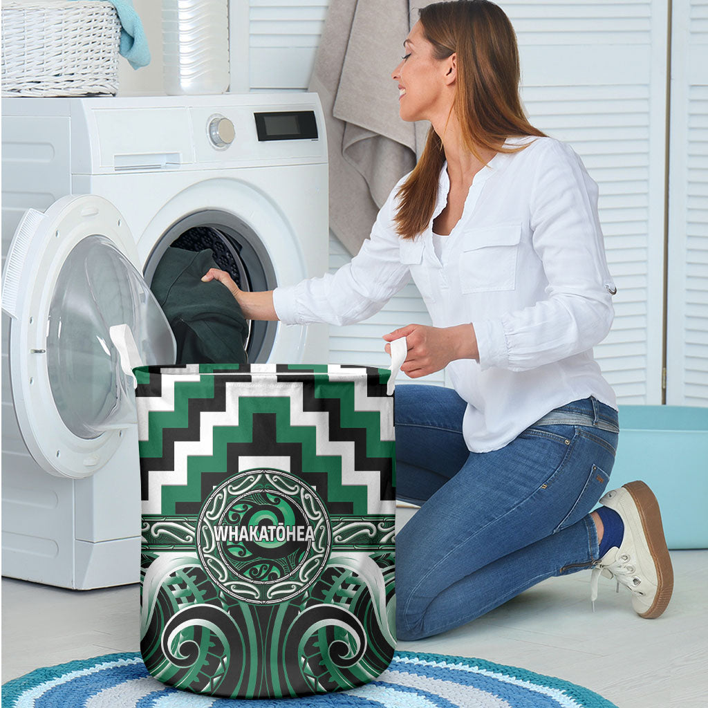 Aotearoa Whakatohea Laundry Basket Maori Iwi Poutama Puhoro Tattoo