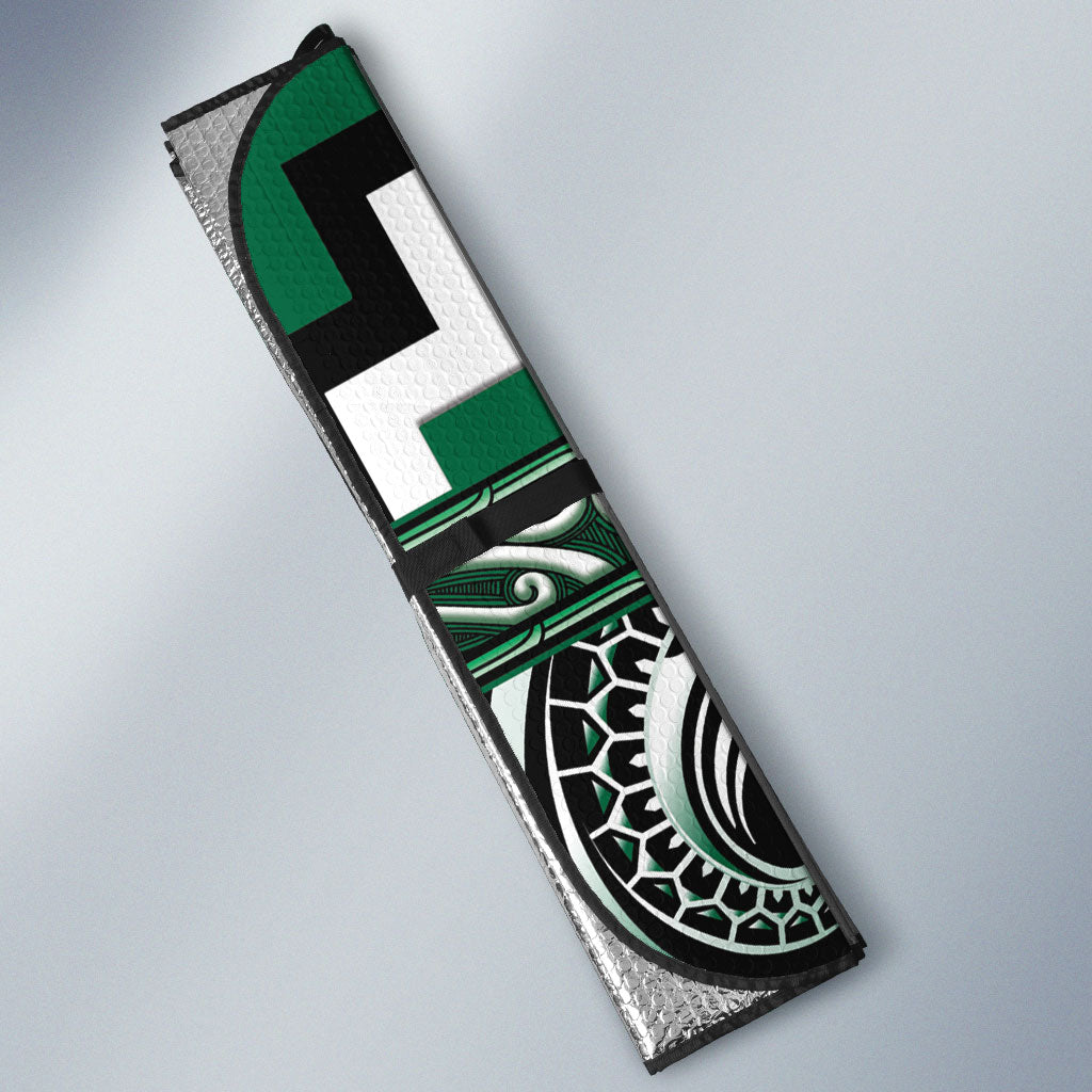Aotearoa Whakatohea Auto Sun Shade Maori Iwi Poutama Puhoro Tattoo