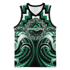 Aotearoa Whakatohea Personalised Basketball Jersey Maori Iwi Poutama Puhoro Tattoo