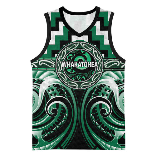 Aotearoa Whakatohea Personalised Basketball Jersey Maori Iwi Poutama Puhoro Tattoo