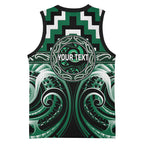 Aotearoa Whakatohea Personalised Basketball Jersey Maori Iwi Poutama Puhoro Tattoo