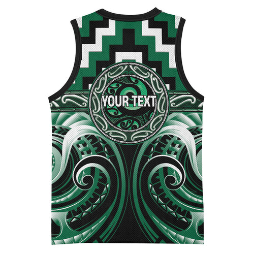 Aotearoa Whakatohea Personalised Basketball Jersey Maori Iwi Poutama Puhoro Tattoo