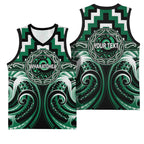 Aotearoa Whakatohea Personalised Basketball Jersey Maori Iwi Poutama Puhoro Tattoo
