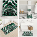 Aotearoa Whakatohea Bathroom Set Maori Iwi Poutama Puhoro Tattoo