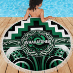 Aotearoa Whakatohea Beach Blanket Maori Iwi Poutama Puhoro Tattoo