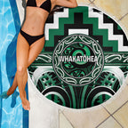 Aotearoa Whakatohea Beach Blanket Maori Iwi Poutama Puhoro Tattoo