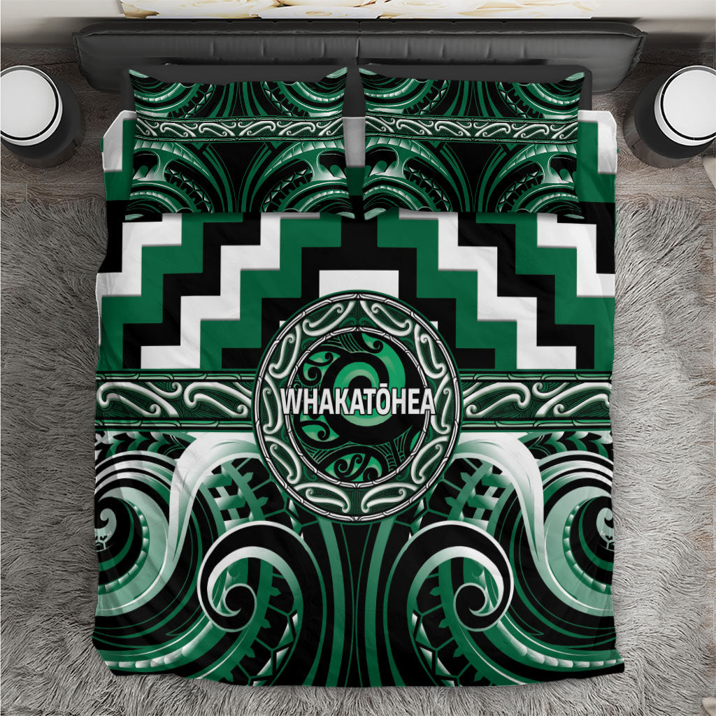 Aotearoa Whakatohea Bedding Set Maori Iwi Poutama Puhoro Tattoo