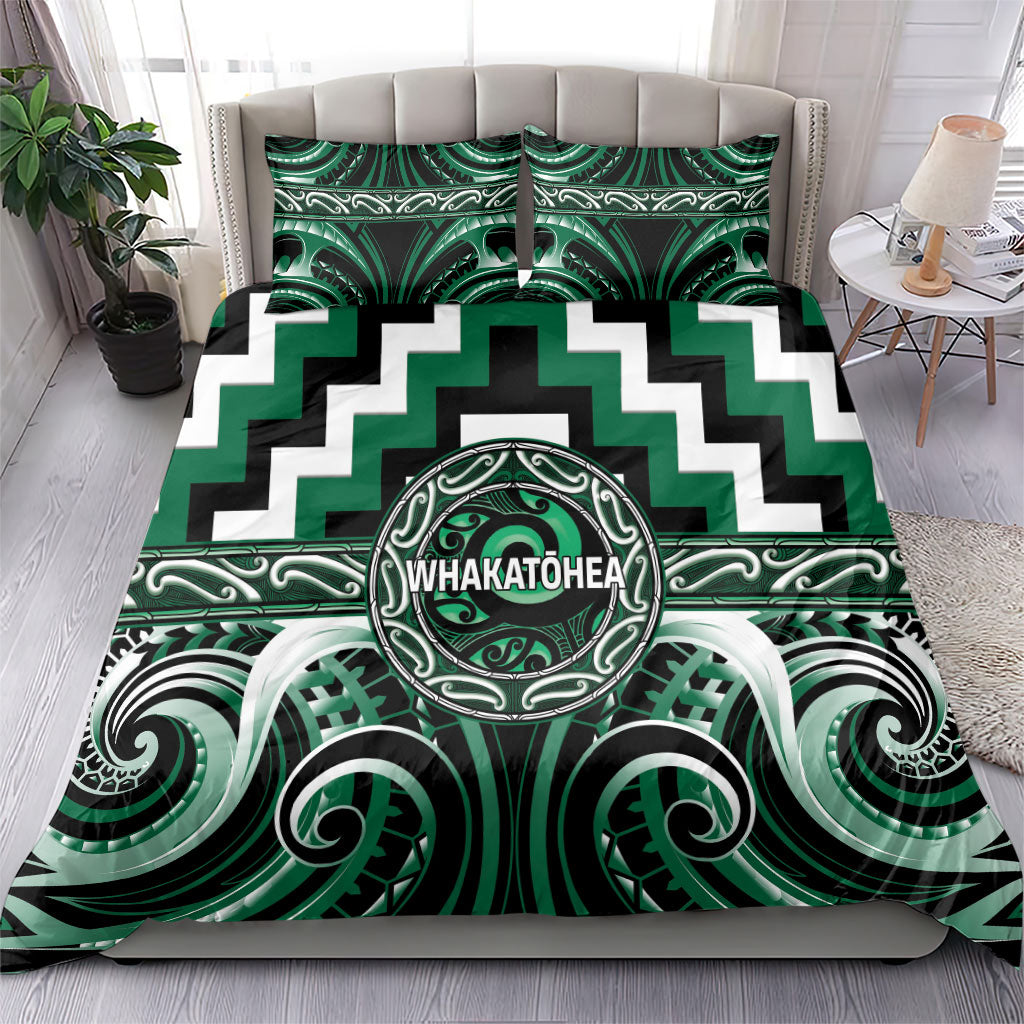 Aotearoa Whakatohea Bedding Set Maori Iwi Poutama Puhoro Tattoo