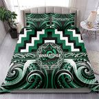Aotearoa Whakatohea Bedding Set Maori Iwi Poutama Puhoro Tattoo