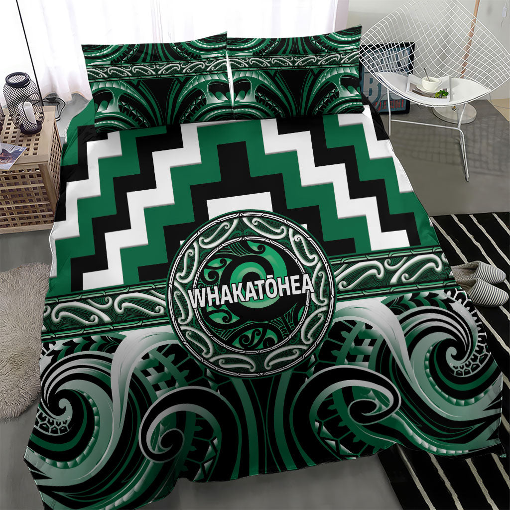 Aotearoa Whakatohea Bedding Set Maori Iwi Poutama Puhoro Tattoo