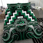 Aotearoa Whakatohea Bedding Set Maori Iwi Poutama Puhoro Tattoo