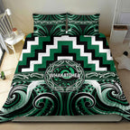 Aotearoa Whakatohea Bedding Set Maori Iwi Poutama Puhoro Tattoo