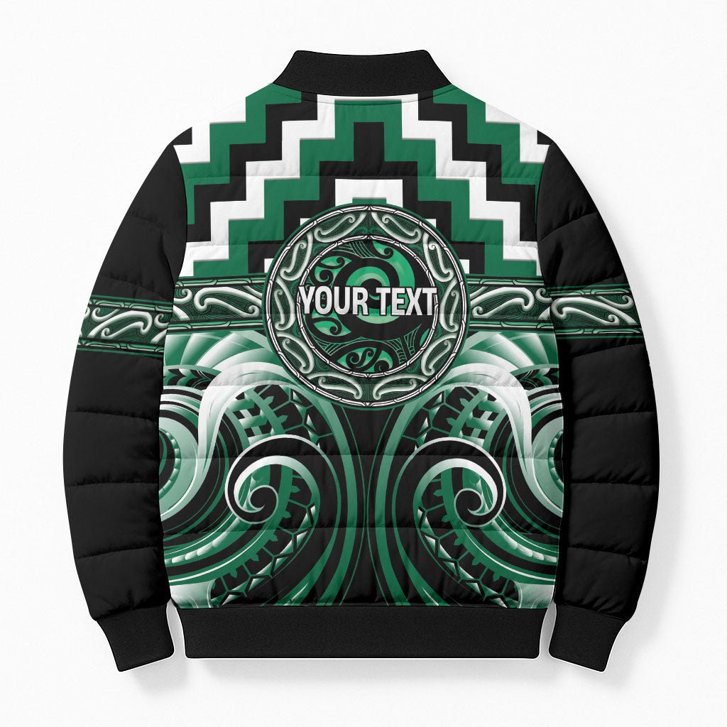 Aotearoa Whakatohea Personalised Bomber Puffer Jacket Maori Iwi Poutama Puhoro Tattoo