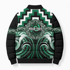 Aotearoa Whakatohea Personalised Bomber Puffer Jacket Maori Iwi Poutama Puhoro Tattoo