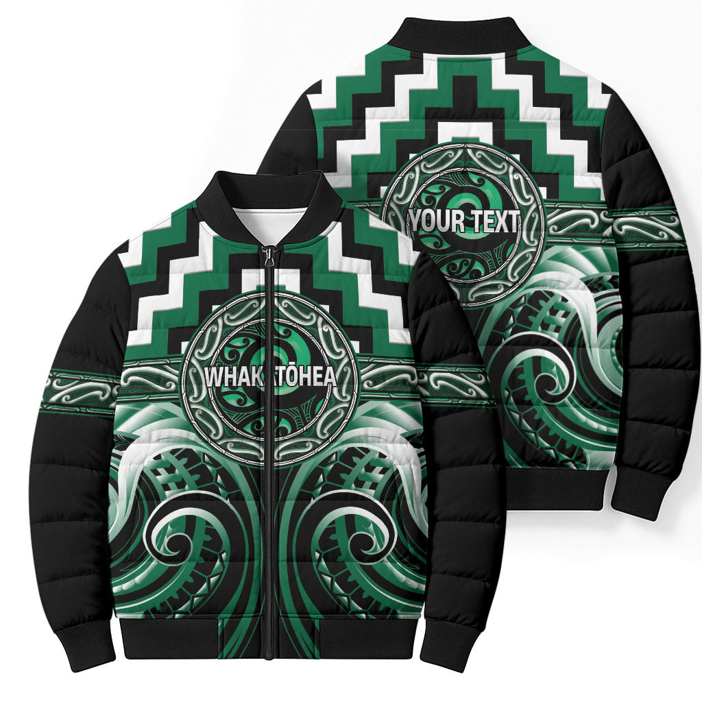 Aotearoa Whakatohea Personalised Bomber Puffer Jacket Maori Iwi Poutama Puhoro Tattoo
