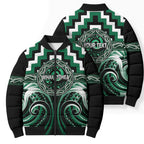 Aotearoa Whakatohea Personalised Bomber Puffer Jacket Maori Iwi Poutama Puhoro Tattoo