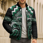 Aotearoa Whakatohea Personalised Bomber Puffer Jacket Maori Iwi Poutama Puhoro Tattoo