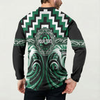 Aotearoa Whakatohea Personalised Button Sweatshirt Maori Iwi Poutama Puhoro Tattoo