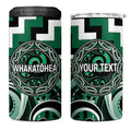 Aotearoa Whakatohea Personalised 4 in 1 Can Cooler Tumbler Maori Iwi Poutama Puhoro Tattoo