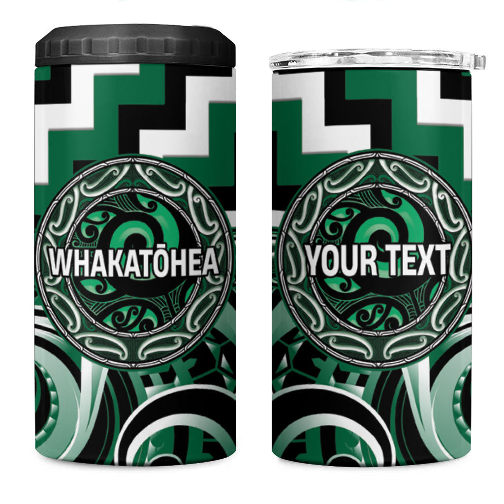 Aotearoa Whakatohea Personalised 4 in 1 Can Cooler Tumbler Maori Iwi Poutama Puhoro Tattoo