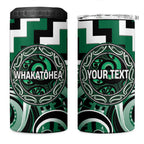 Aotearoa Whakatohea Personalised 4 in 1 Can Cooler Tumbler Maori Iwi Poutama Puhoro Tattoo