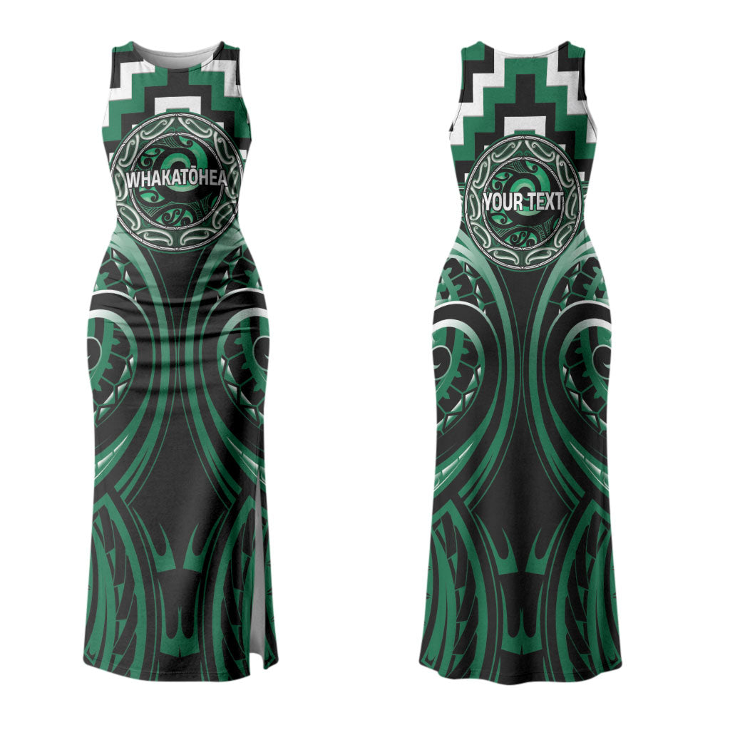 Aotearoa Whakatohea Personalised Couples Matching Tank Maxi Dress and Hawaiian Shirt Maori Iwi Poutama Puhoro Tattoo