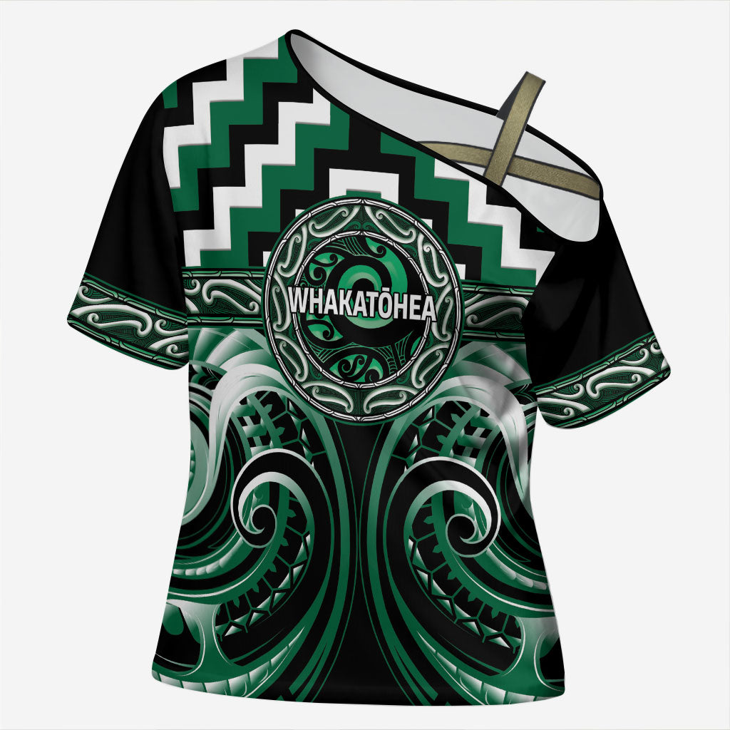 Aotearoa Whakatohea Personalised Cross Shoulder Shirt Maori Iwi Poutama Puhoro Tattoo