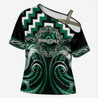 Aotearoa Whakatohea Personalised Cross Shoulder Shirt Maori Iwi Poutama Puhoro Tattoo