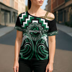 Aotearoa Whakatohea Personalised Cross Shoulder Shirt Maori Iwi Poutama Puhoro Tattoo