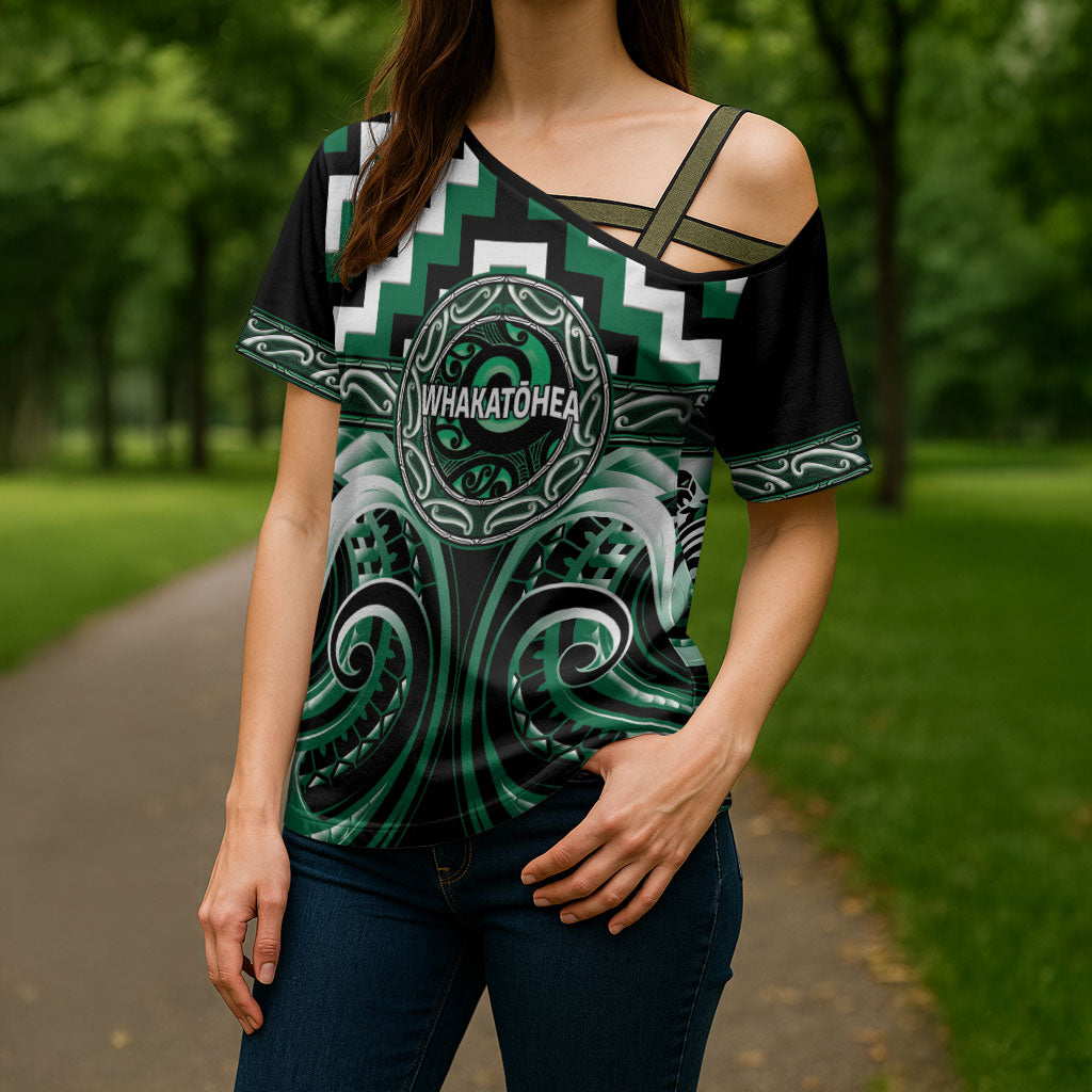 Aotearoa Whakatohea Personalised Cross Shoulder Shirt Maori Iwi Poutama Puhoro Tattoo