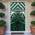 Aotearoa Whakatohea Personalised Door Cover Maori Iwi Poutama Puhoro Tattoo