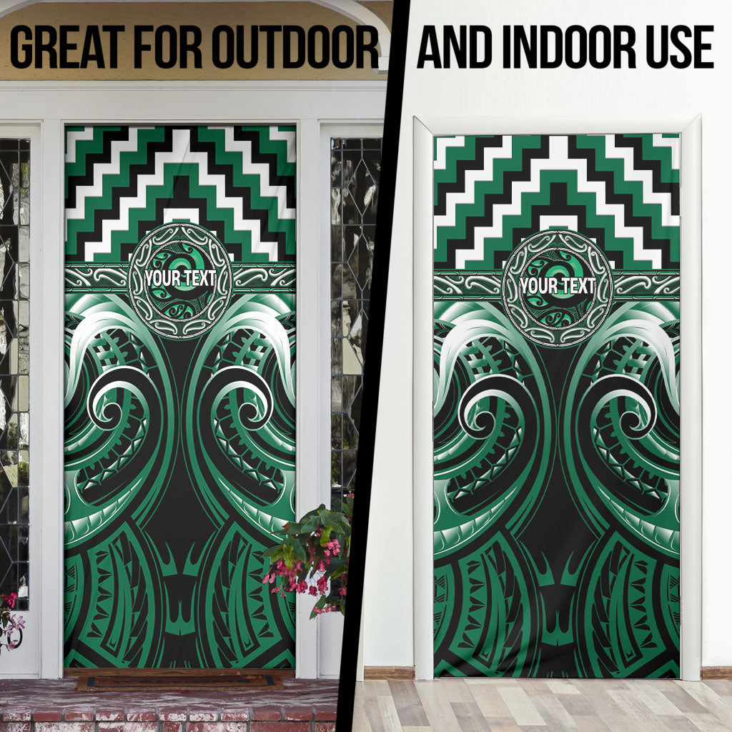 Aotearoa Whakatohea Personalised Door Cover Maori Iwi Poutama Puhoro Tattoo