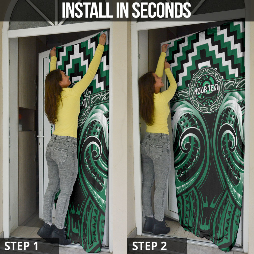 Aotearoa Whakatohea Personalised Door Cover Maori Iwi Poutama Puhoro Tattoo