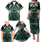Aotearoa Whakatohea Personalised Family Matching Puletasi and Hawaiian Shirt Maori Iwi Poutama Puhoro Tattoo