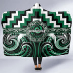 Aotearoa Whakatohea Hooded Blanket Maori Iwi Poutama Puhoro Tattoo