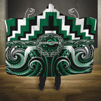 Aotearoa Whakatohea Hooded Blanket Maori Iwi Poutama Puhoro Tattoo