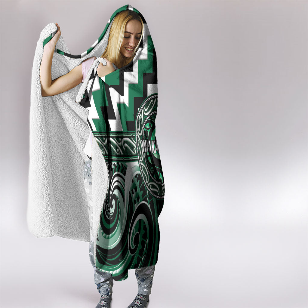 Aotearoa Whakatohea Hooded Blanket Maori Iwi Poutama Puhoro Tattoo