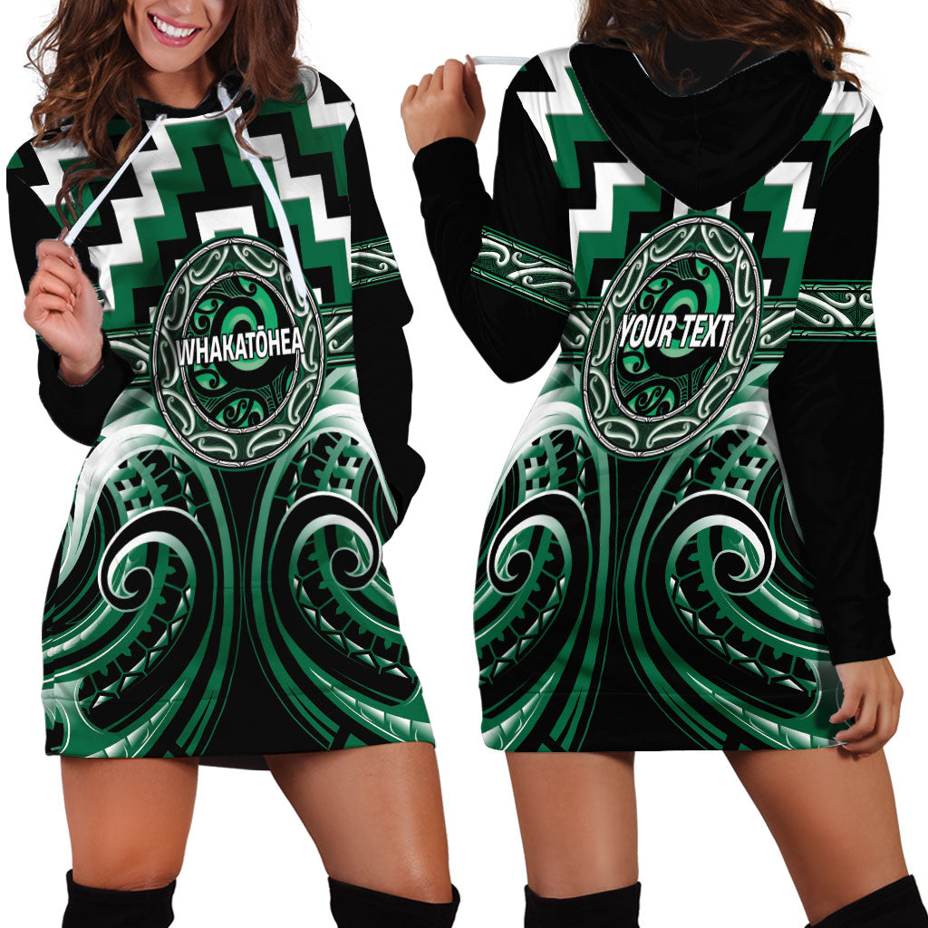 Aotearoa Whakatohea Personalised Hoodie Dress Maori Iwi Poutama Puhoro Tattoo