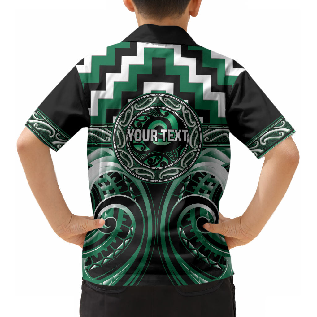 Aotearoa Whakatohea Personalised Kid Hawaiian Shirt Maori Iwi Poutama Puhoro Tattoo