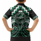 Aotearoa Whakatohea Personalised Kid Hawaiian Shirt Maori Iwi Poutama Puhoro Tattoo
